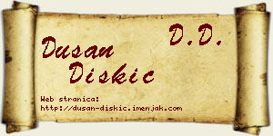 Dušan Diskić vizit kartica